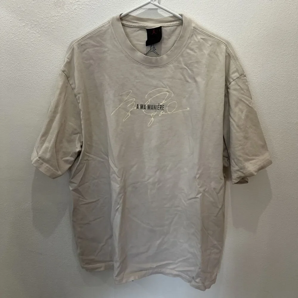Air Jordan x A Ma Maniere Men’s Short Sleeve T-Shirt Cream XL CV3440-292